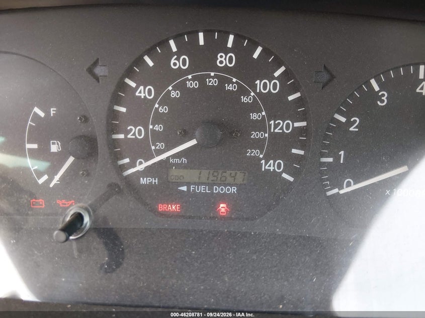 TOYOTA CAMRY 2001 VIN 4T1BG22K41U024693