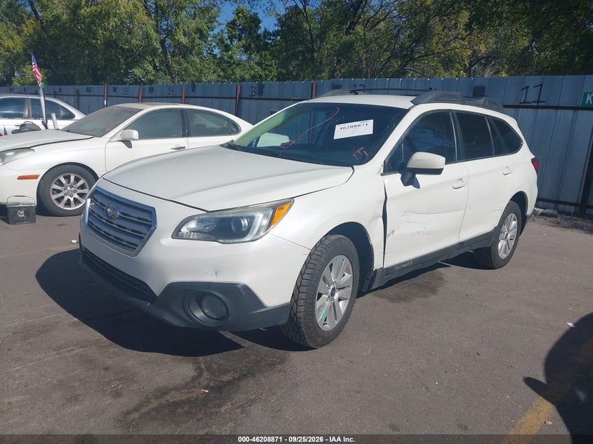 Vin: 4s4bsacc3g3354730, lot: 46708783, subaru outback 2.5i premium 20162