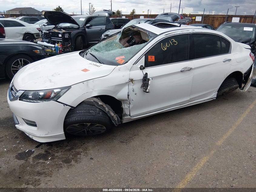Vin: 1hgcr3f82da001637, lot: 46708796, honda accord sdn ex-l/ex-l v-6 20132