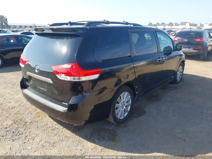 Vin: 5tdyk3dc5ds374061, lot: 46708877, toyota sienna ltd 20134