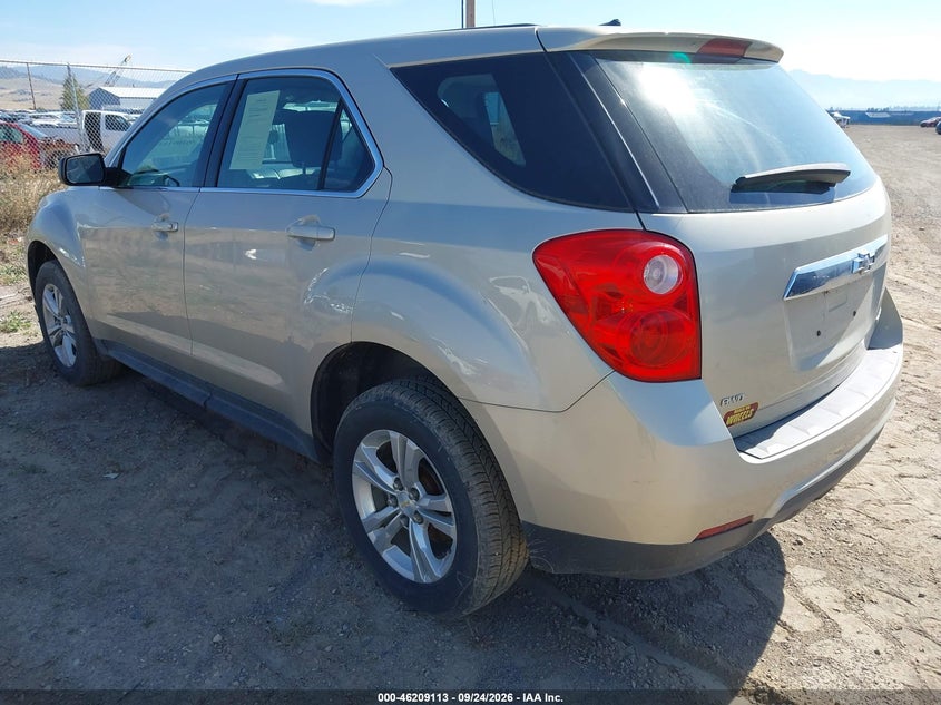 Vin: 1gnfleek5ez135588, lot: 46709025, chevrolet equinox ls 20143