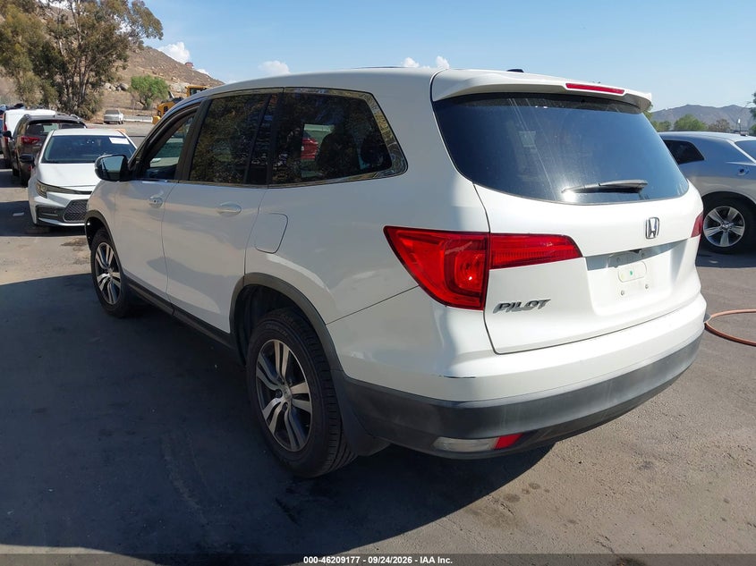 Vin: 5fnyf5h39gb031272, lot: 46709089, honda pilot ex 20163