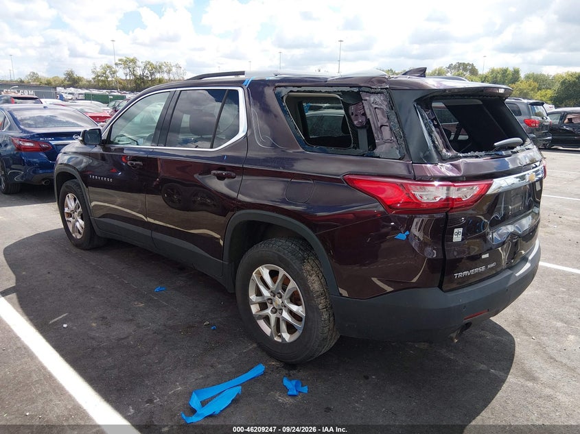 Vin: 1gnevgkw5jj253190, lot: 46709159, chevrolet traverse 1lt 20183
