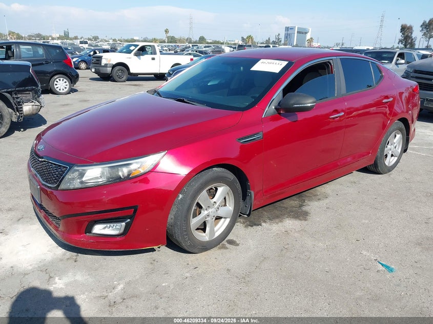 Vin: 5xxgm4a73eg318884, lot: 46709246, kia optima lx 20142