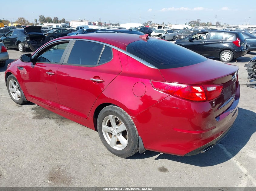Vin: 5xxgm4a73eg318884, lot: 46709246, kia optima lx 20143