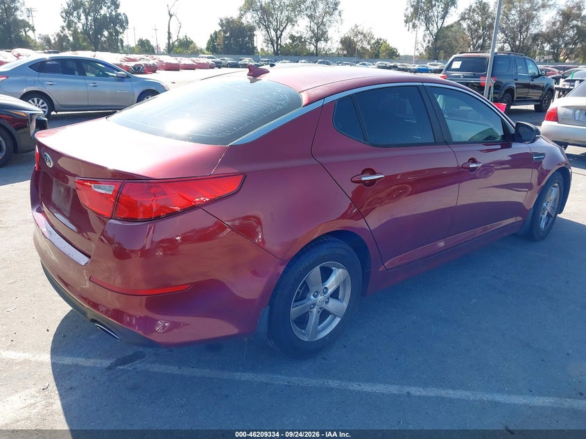 Vin: 5xxgm4a73eg318884, lot: 46709246, kia optima lx 20144