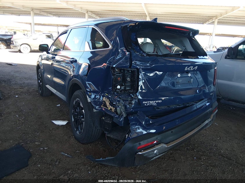 Vin: 5xyrldjc4sg394548, lot: 46709346, kia sorento s 20253