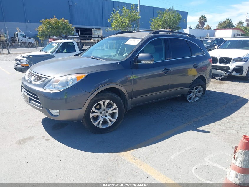 2011 Hyundai Veracruz, Left Rear, IAAI, VIN KM8NU4CCXBU156240 — photo 2