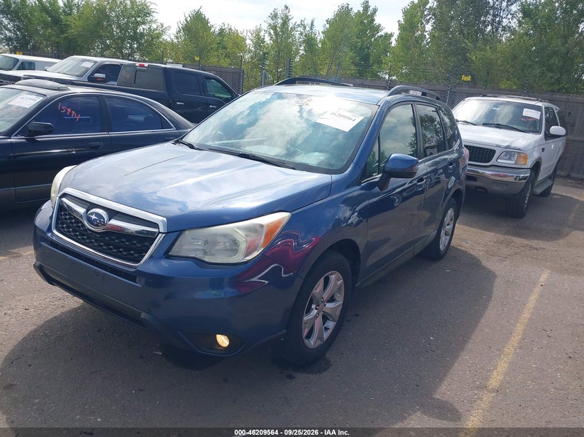 2014 Subaru Forester, Звичайний знос, IAAI, VIN JF2SJAPC0EH513996 — фото 2
