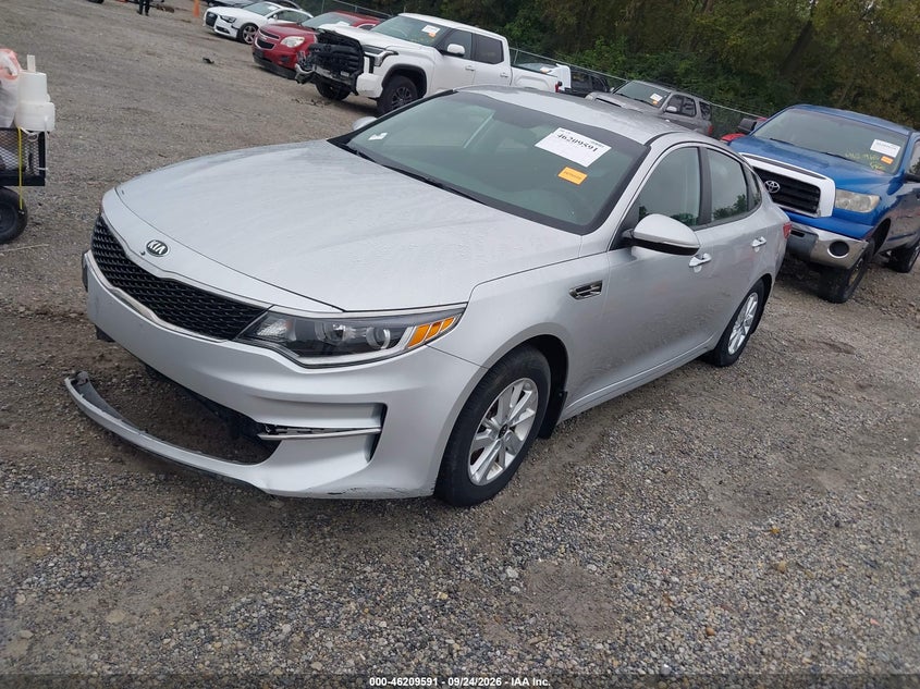 Vin: knagt4l36g5117112, lot: 46709503, kia optima lx 20162