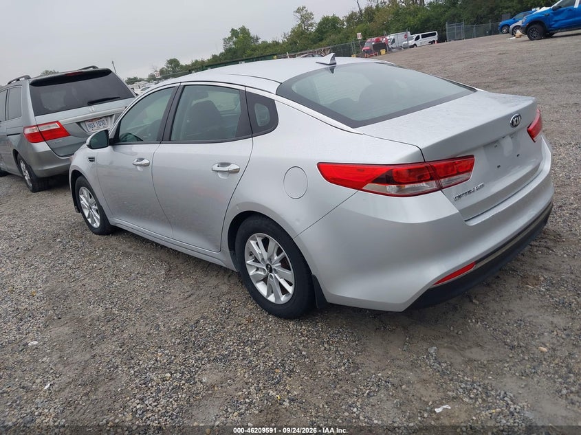 Vin: knagt4l36g5117112, lot: 46709503, kia optima lx 20163