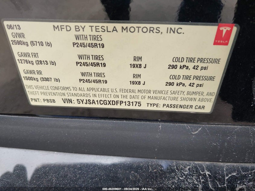 2013 TESLA MODEL S · Фото 9