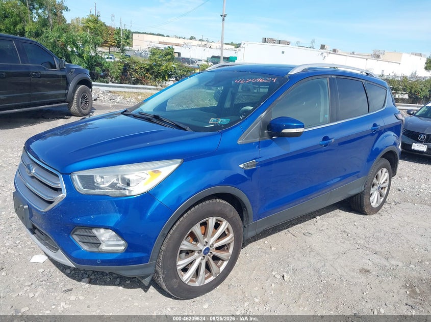 Vin: 1fmcu9jd5hub33408, lot: 46709536, ford escape titanium 20172