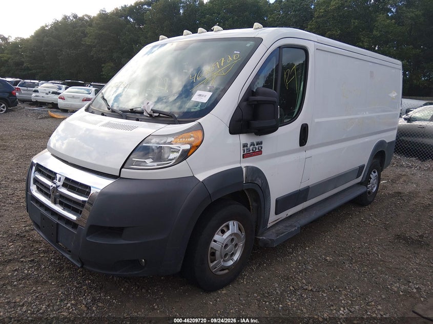 Vin: 3c6trvag0ge116495, lot: 46709632, ram promaster 1500 low roof 20162