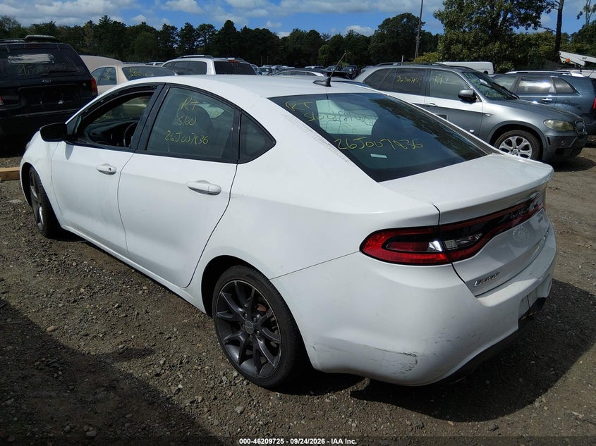 Vin: 1c3cdfbb2fd422392, lot: 46709637, dodge dart sxt 20153