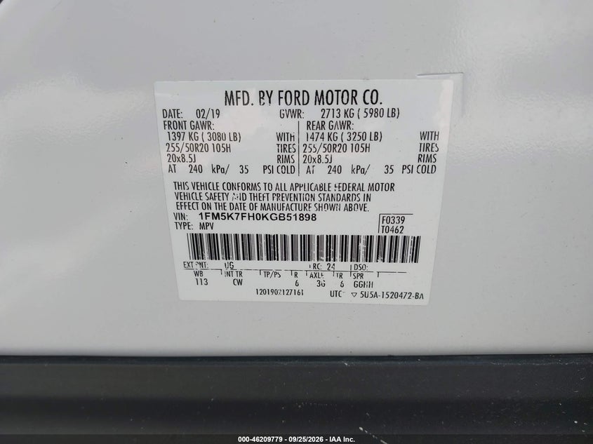 2019 FORD EXPLORER LIMITED · Фото 9