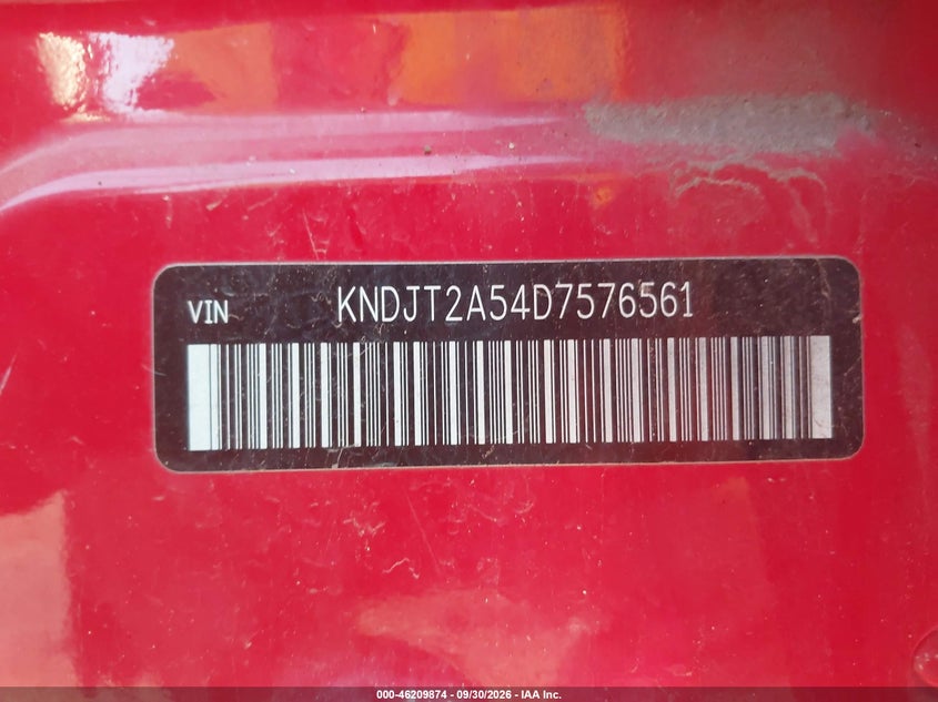 KIA SOUL 2013 VIN KNDJT2A54D7576561