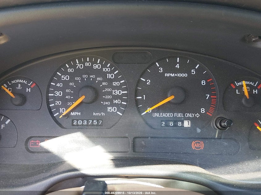 FORD MUSTANG 1998 VIN 1FAFP45X9WF105120