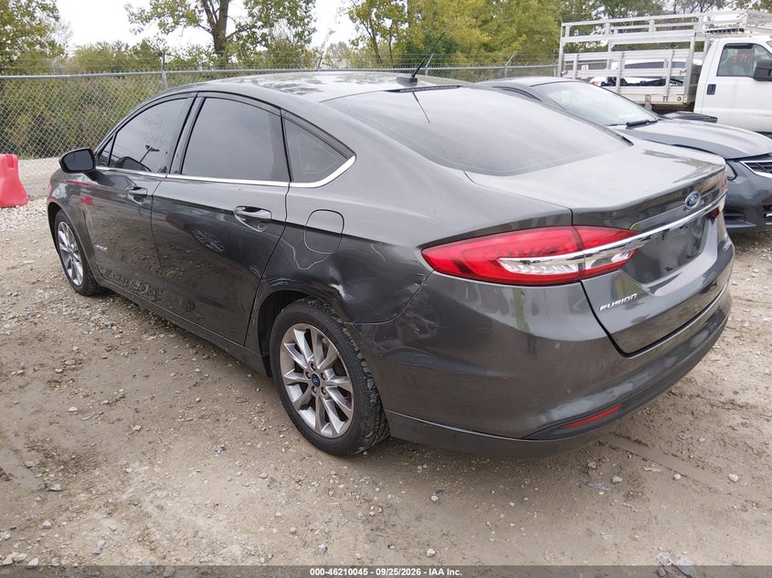 Vin: 3fa6p0lu5hr318315, lot: 46709968, ford fusion hybrid se 20173