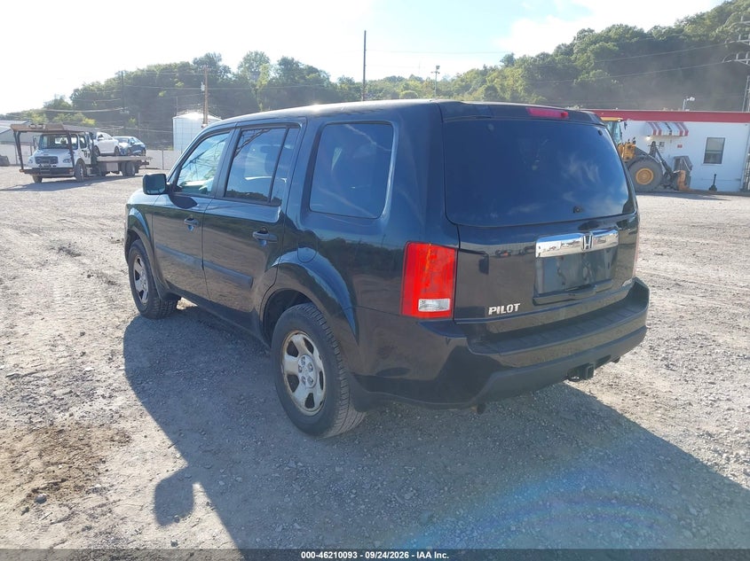 Vin: 5fnyf4h26bb061419, lot: 46710016, honda pilot lx 20113