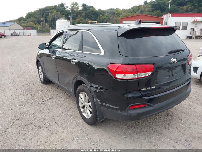 Vin: 5xypg4a34gg073905, lot: 46710209, kia sorento 2.4l lx 20163