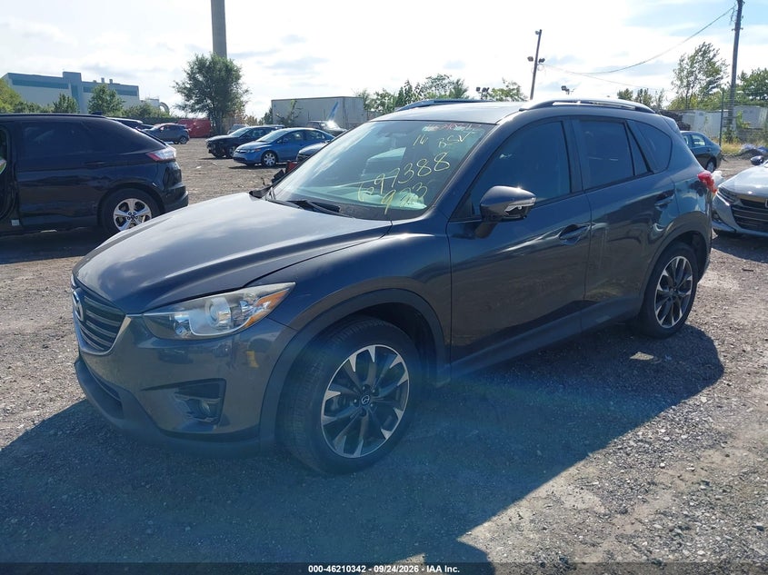 Vin: jm3ke2dy6g0697388, lot: 46710265, mazda cx-5 grand touring 20162