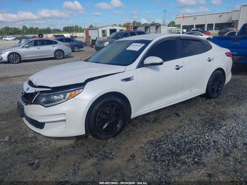Vin: knagt4l36g5105526, lot: 46710375, kia optima lx 20162
