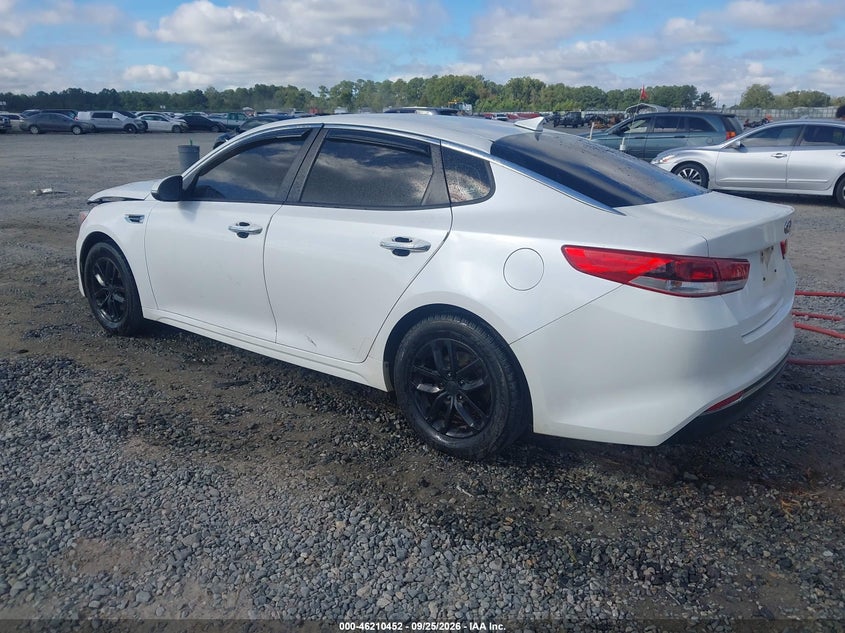 Vin: knagt4l36g5105526, lot: 46710375, kia optima lx 20163