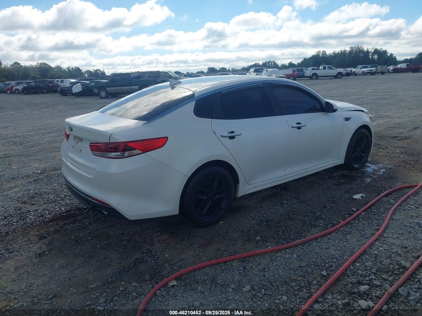 Vin: knagt4l36g5105526, lot: 46710375, kia optima lx 20164