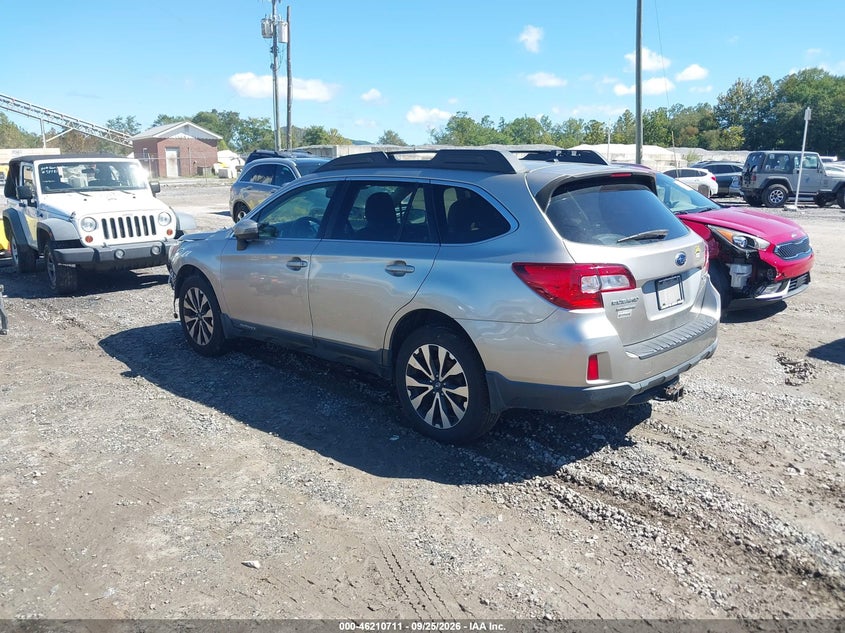 Vin: 4s4bsenc2f3296239, lot: 46710634, subaru outback 3.6r limited 20153