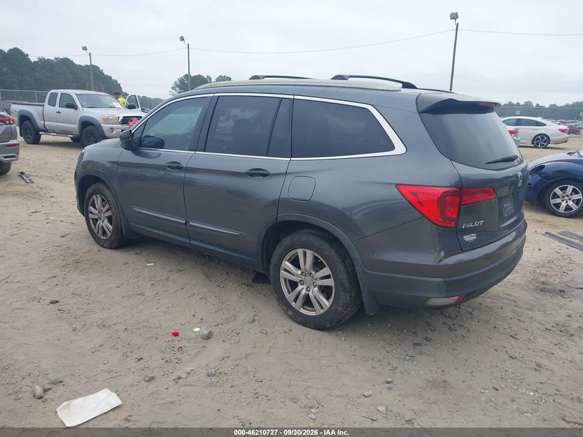 Vin: 5fnyf5h18gb023100, lot: 46710650, honda pilot lx 20163