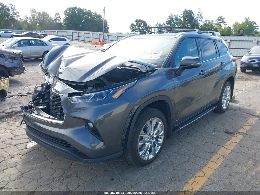 Vin: 5tdxbrch6ps564452, lot: 46710787, toyota highlander hybrid limited 20232