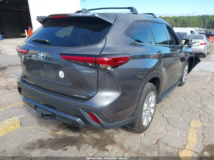 Vin: 5tdxbrch6ps564452, lot: 46710787, toyota highlander hybrid limited 20234