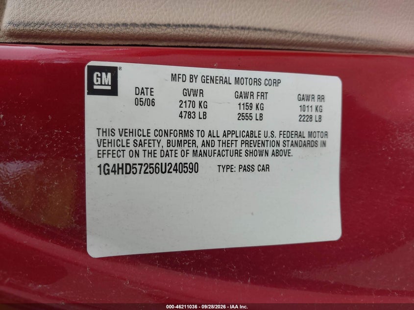 2006 BUICK LUCERNE CXL · Фото 9