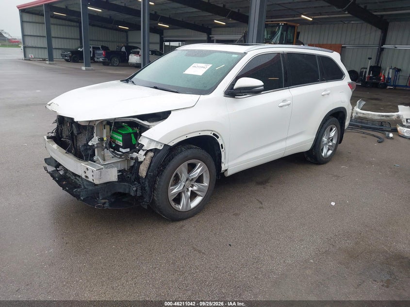 Vin: 5tddkrfh9fs158677, lot: 46710965, toyota highlander limited v6 20152
