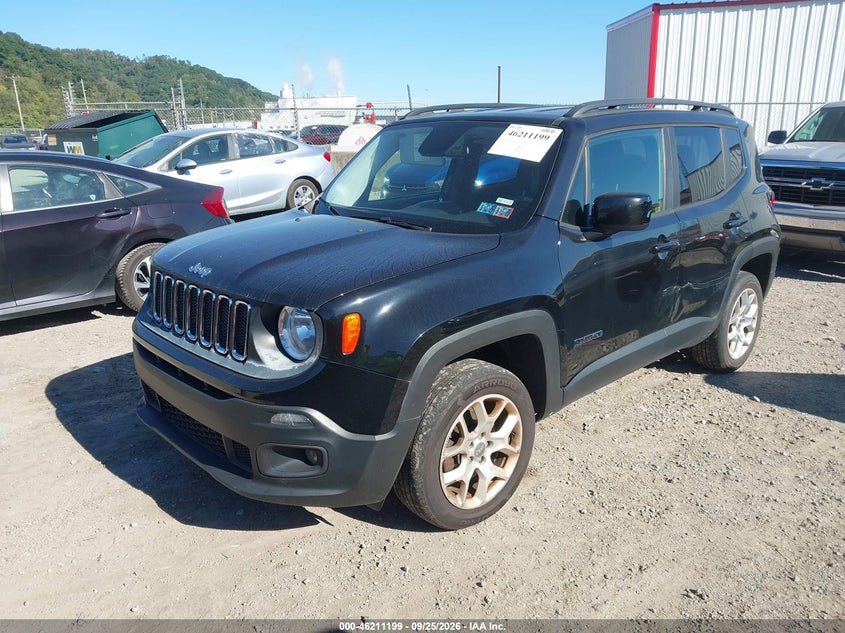 Vin: zaccjbbb6hpg49716, lot: 46711122, jeep renegade latitude 4x4 20172