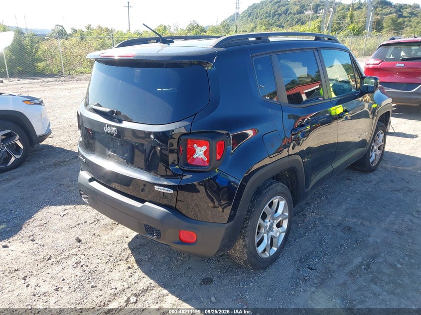 Vin: zaccjbbb6hpg49716, lot: 46711122, jeep renegade latitude 4x4 20174