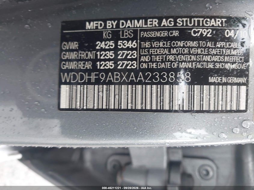 2010 MERCEDES-BENZ E 550 4MATIC · Фото 9