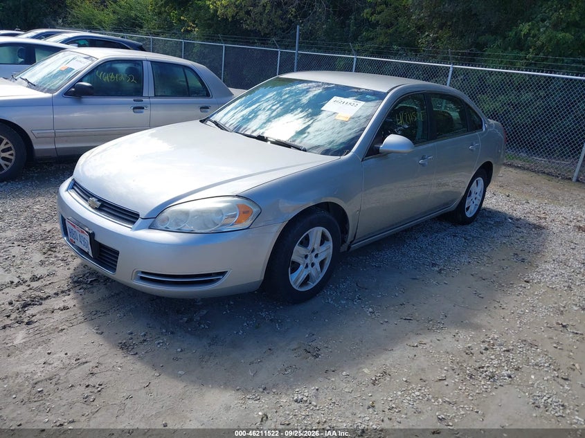 2008 Chevrolet Impala, Левый бок, IAAI, VIN 2G1WB58K881304256 — фото 2