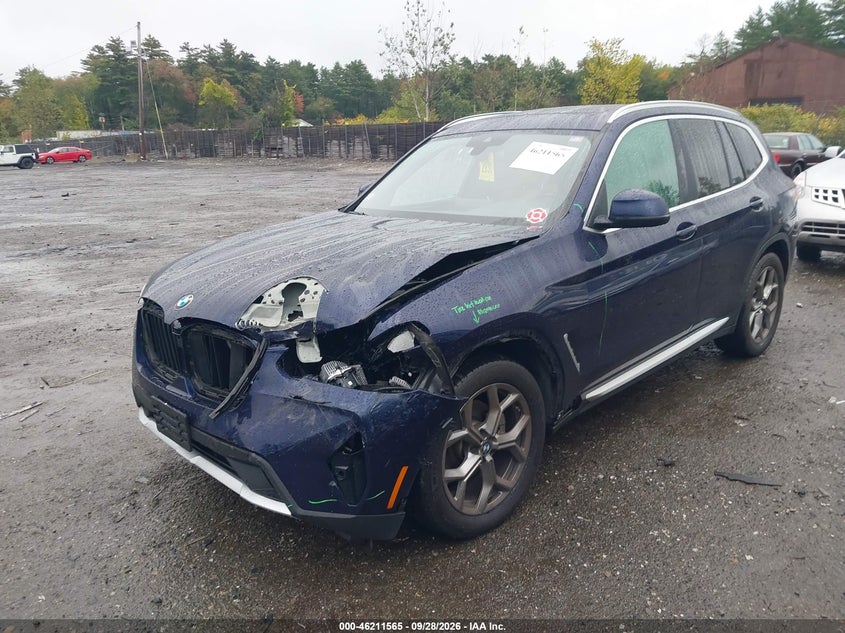 Vin: 5ux53dp08n9m93678, lot: 46711488, bmw x3 xdrive30i 20222