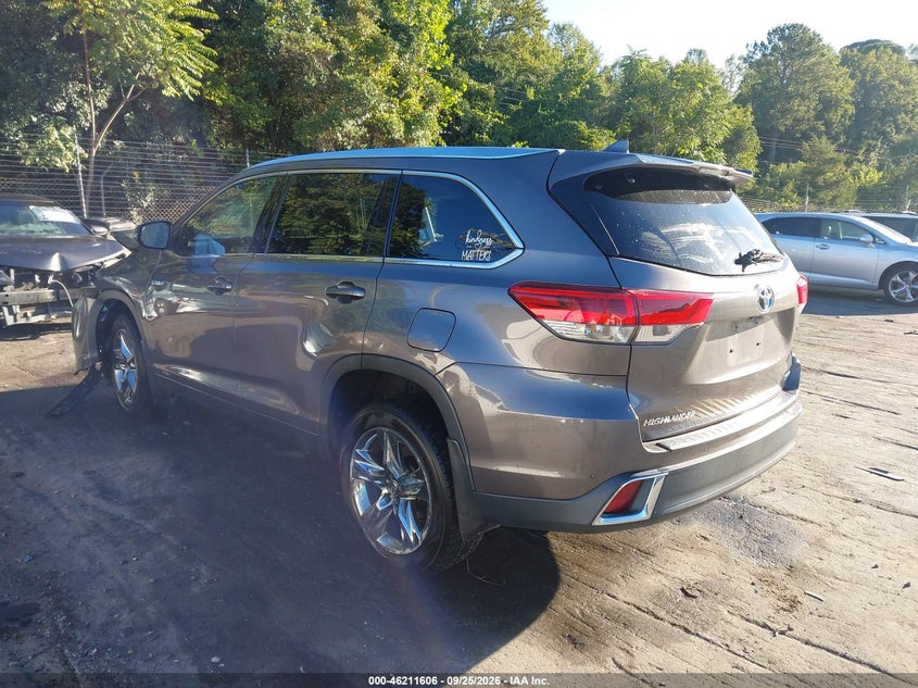 Vin: 5tddgrfh2hs035405, lot: 46711529, toyota highlander hybrid limited platinum 20173