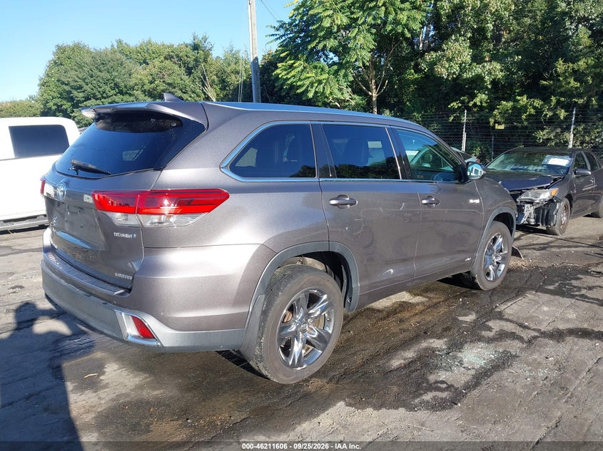 Vin: 5tddgrfh2hs035405, lot: 46711529, toyota highlander hybrid limited platinum 20174