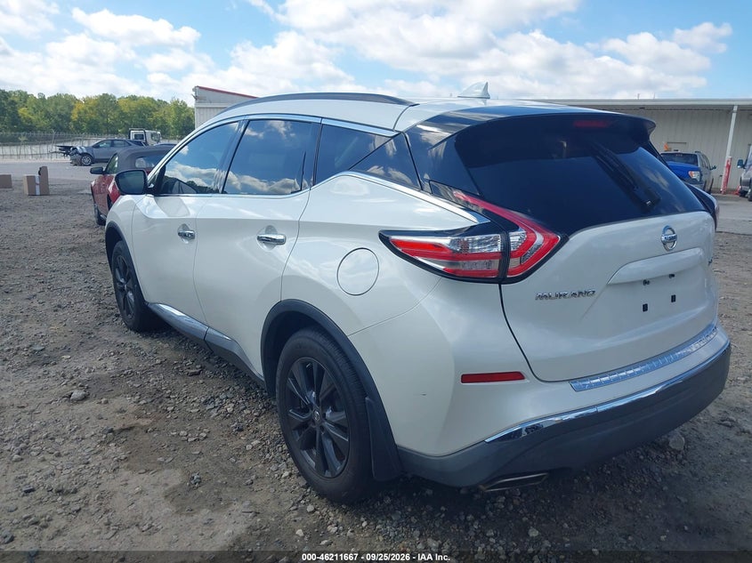 Vin: 5n1az2mg0jn119714, lot: 46711590, nissan murano sv 20183