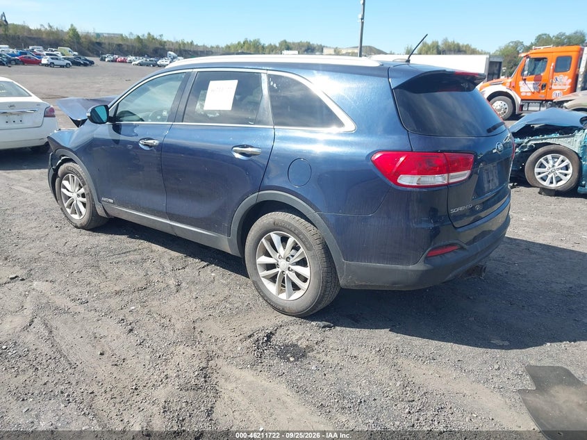 Vin: 5xypgda54jg391161, lot: 46711645, kia sorento 3.3l lx 20183