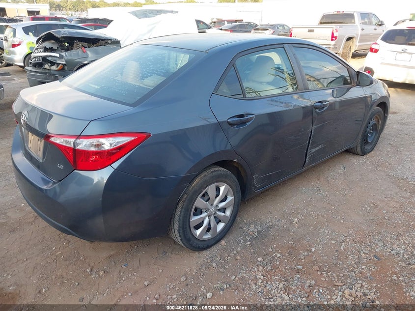 Vin: 5yfburhe1gp551197, lot: 46711751, toyota corolla le 20164