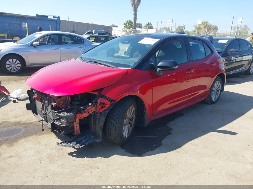 Vin: jtnd4mbe1p3194290, lot: 46711831, toyota corolla se 20232