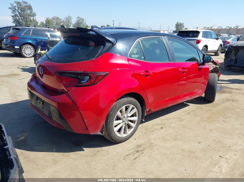 Vin: jtnd4mbe1p3194290, lot: 46711831, toyota corolla se 20234