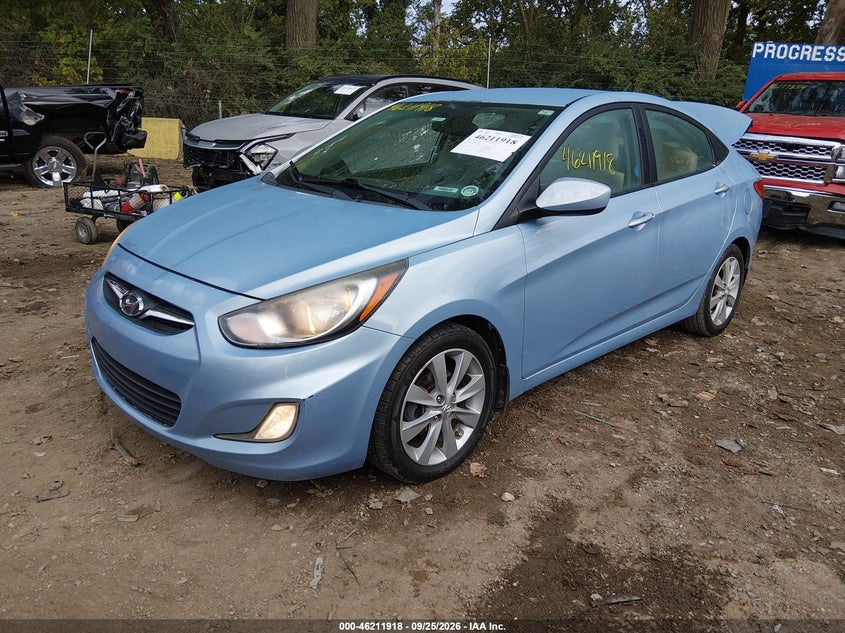 Vin: kmhcu4ae7du442044, lot: 46711841, hyundai accent gls 20132