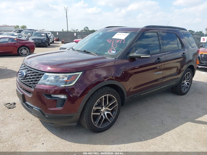 Vin: 1fm5k8gtxjga66977, lot: 46711845, ford explorer sport 20182