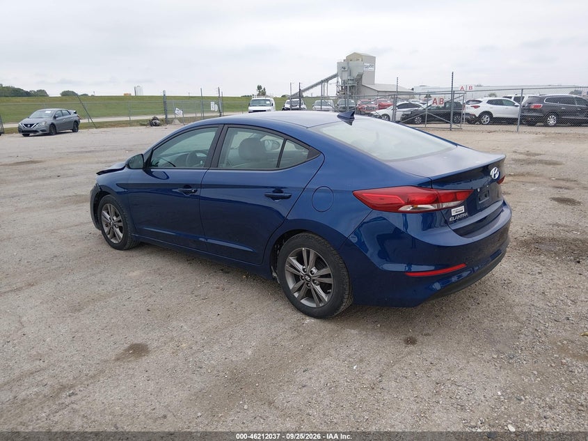 Vin: 5npd84lf7hh042505, lot: 46711960, hyundai elantra se 20173